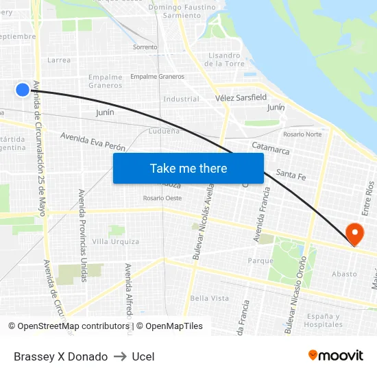 Brassey X Donado to Ucel map