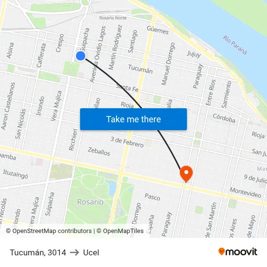 Tucumán, 3014 to Ucel map