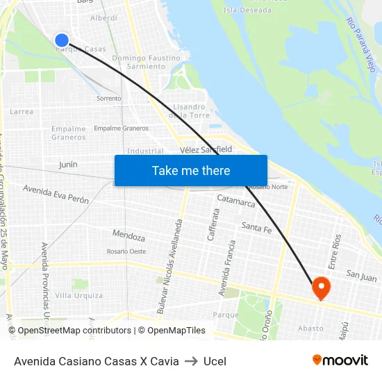 Avenida Casiano Casas X Cavia to Ucel map
