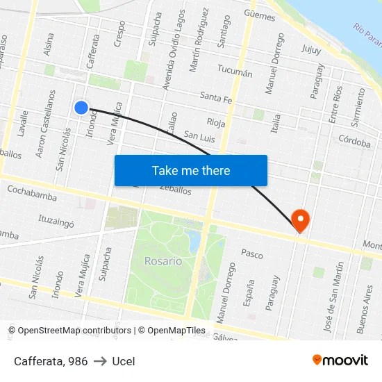 Cafferata, 986 to Ucel map