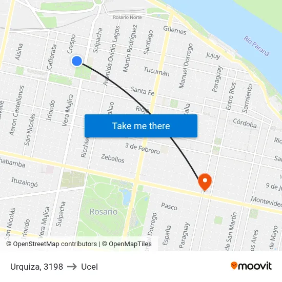 Urquiza, 3198 to Ucel map