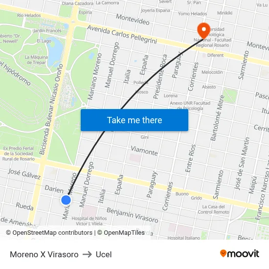 Moreno X Virasoro to Ucel map
