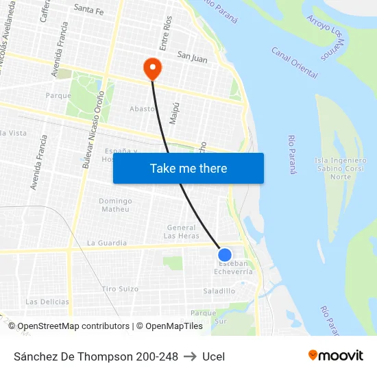 Sánchez De Thompson 200-248 to Ucel map