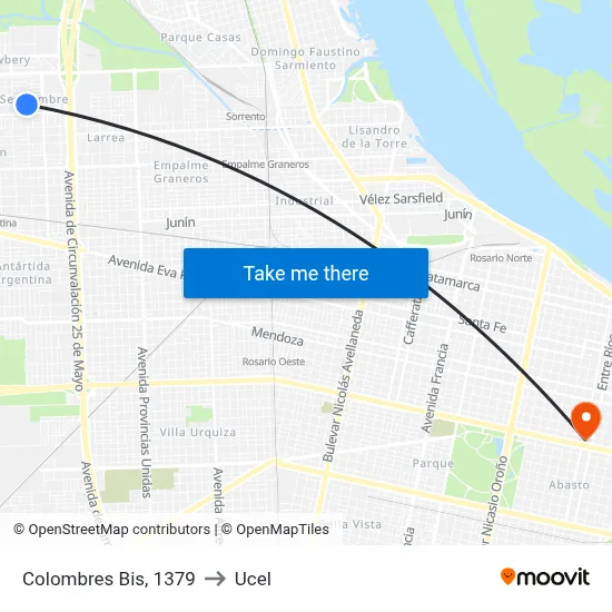Colombres Bis, 1379 to Ucel map