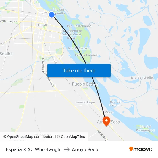 España X Av. Wheelwright to Arroyo Seco map