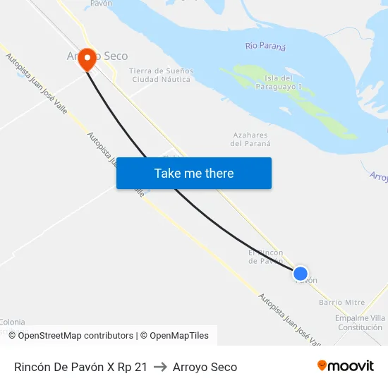 Rincón De Pavón X Rp 21 to Arroyo Seco map