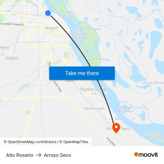 Alto Rosario to Arroyo Seco map