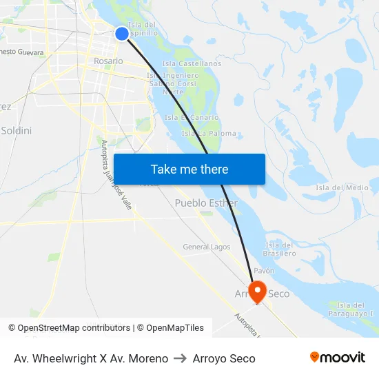 Av. Wheelwright X Av. Moreno to Arroyo Seco map