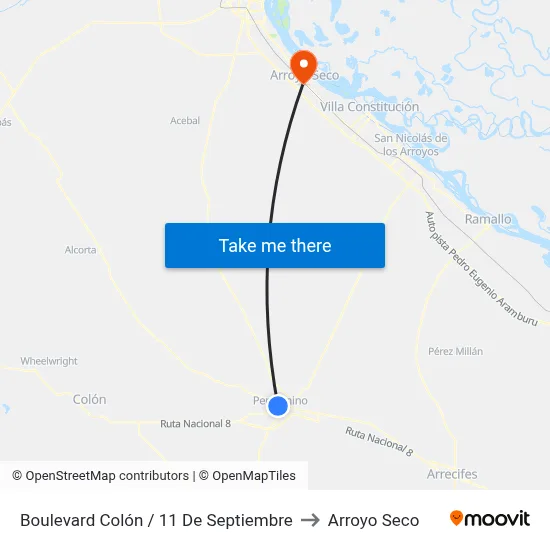 Boulevard Colón / 11 De Septiembre to Arroyo Seco map
