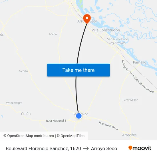 Boulevard Florencio Sánchez, 1620 to Arroyo Seco map