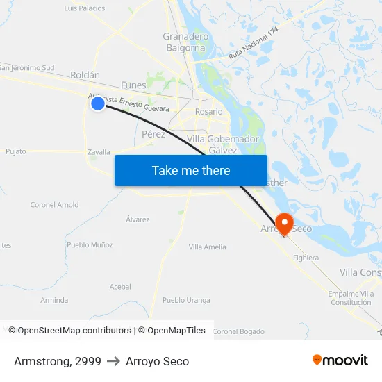 Armstrong, 2999 to Arroyo Seco map