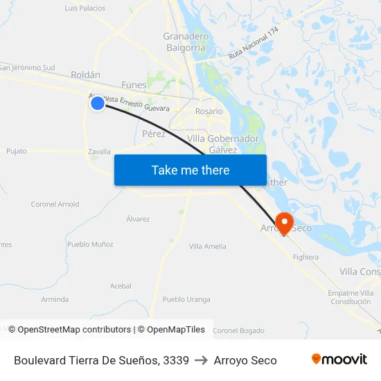 Boulevard Tierra De Sueños, 3339 to Arroyo Seco map