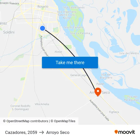 Cazadores, 2059 to Arroyo Seco map