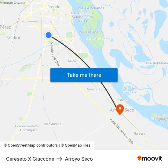 Cereseto X Giaccone to Arroyo Seco map