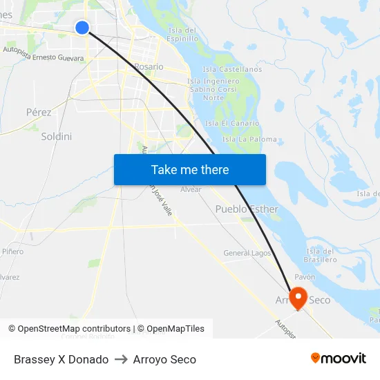 Brassey X Donado to Arroyo Seco map