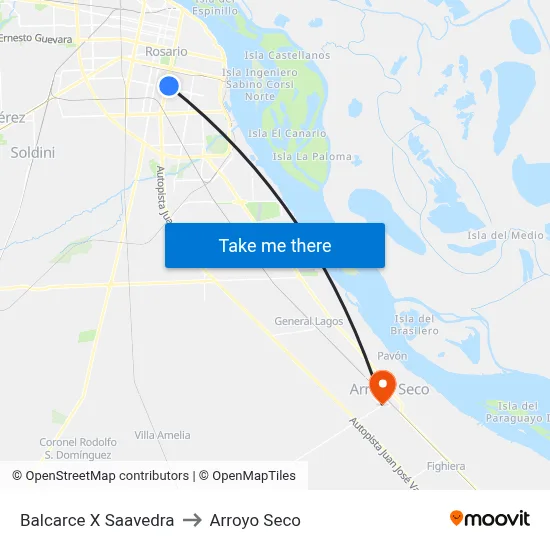 Balcarce X Saavedra to Arroyo Seco map