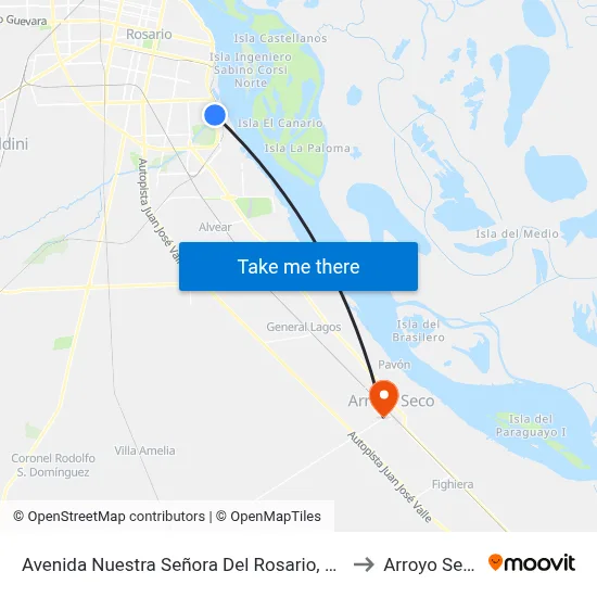 Avenida Nuestra Señora Del Rosario, 524 to Arroyo Seco map