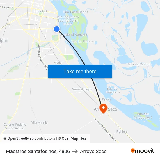 Maestros Santafesinos, 4806 to Arroyo Seco map