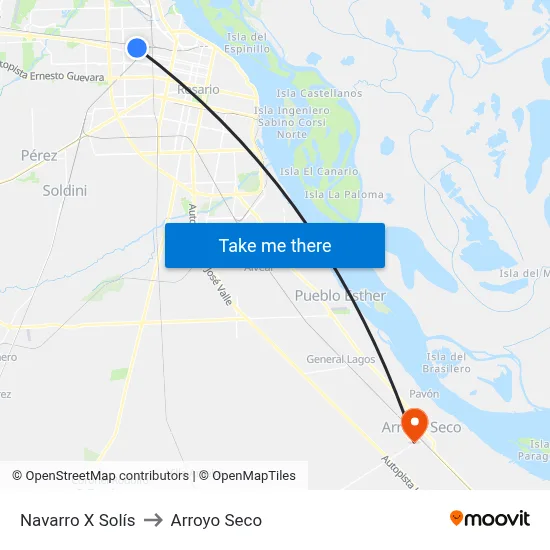 Navarro X Solís to Arroyo Seco map