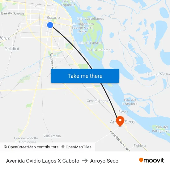 Avenida Ovidio Lagos X Gaboto to Arroyo Seco map