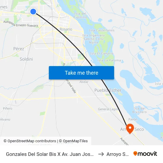 Gonzales Del Solar Bis X Av. Juan José Paso to Arroyo Seco map