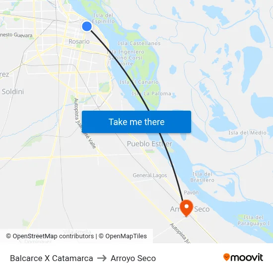 Balcarce X Catamarca to Arroyo Seco map