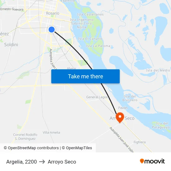 Argelia, 2200 to Arroyo Seco map