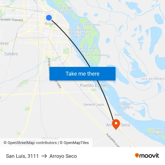 San Luis, 3111 to Arroyo Seco map