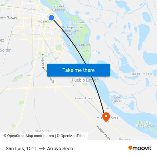 San Luis, 1511 to Arroyo Seco map