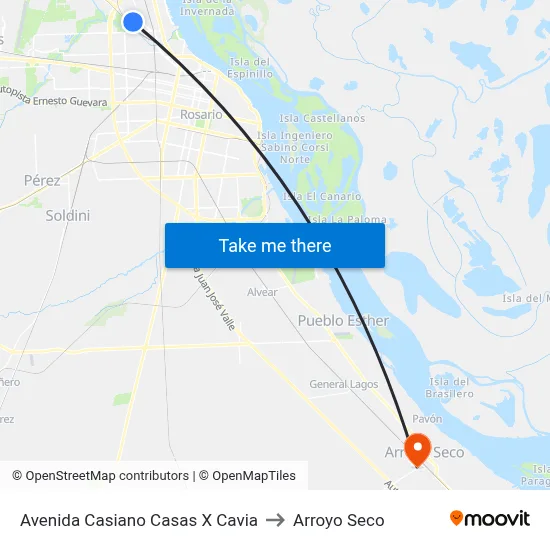 Avenida Casiano Casas X Cavia to Arroyo Seco map