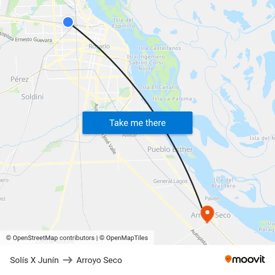 Solís X Junín to Arroyo Seco map