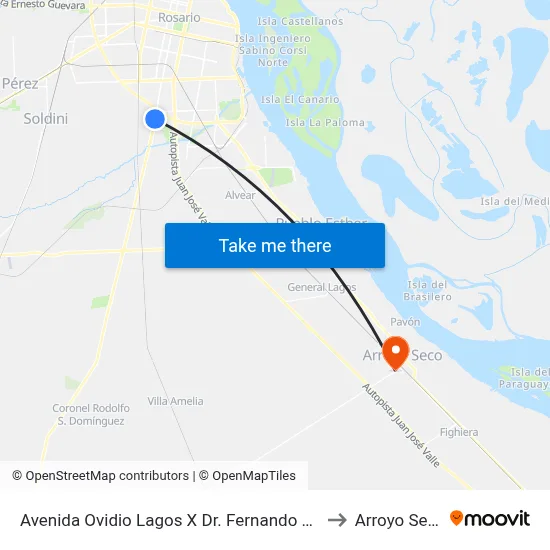 Avenida Ovidio Lagos X Dr. Fernando Ruiz to Arroyo Seco map