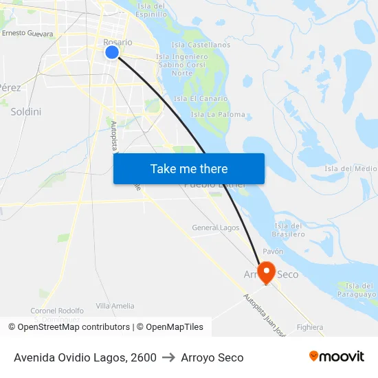 Avenida Ovidio Lagos, 2600 to Arroyo Seco map