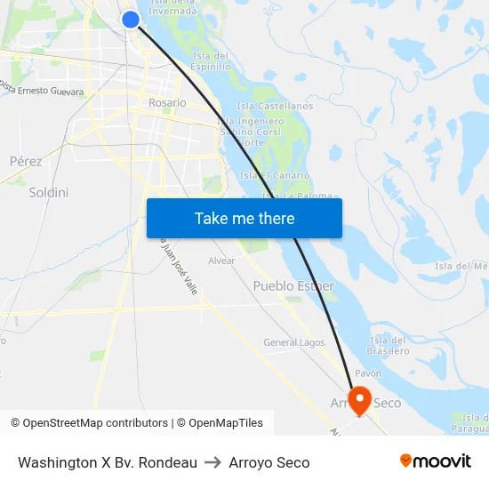 Washington X Bv. Rondeau to Arroyo Seco map