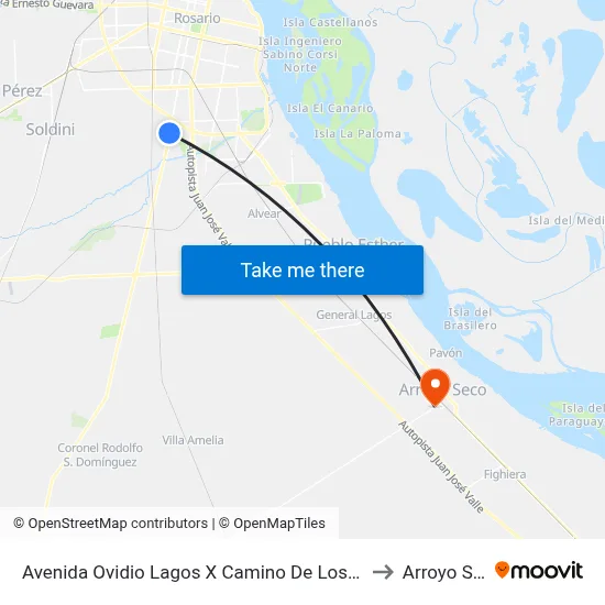 Avenida Ovidio Lagos X Camino De Los Quinteros to Arroyo Seco map