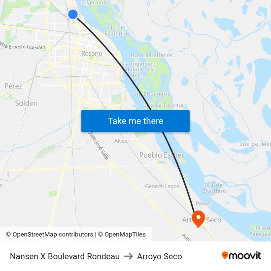 Nansen X Boulevard Rondeau to Arroyo Seco map