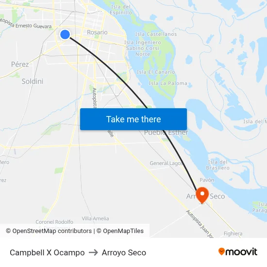 Campbell X Ocampo to Arroyo Seco map