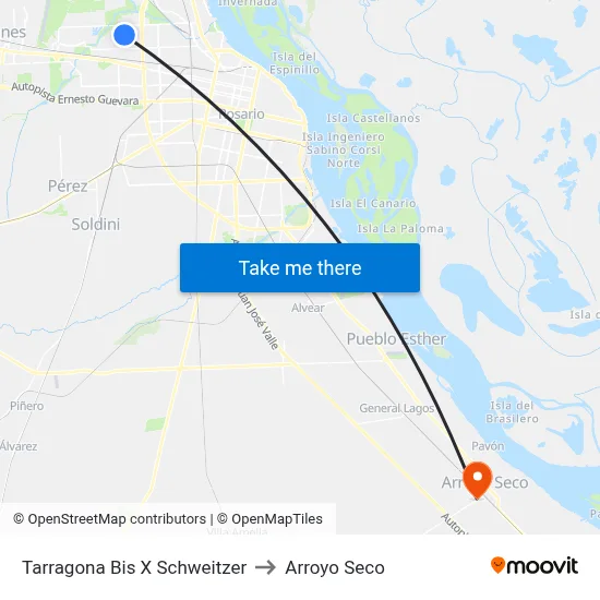Tarragona Bis X Schweitzer to Arroyo Seco map
