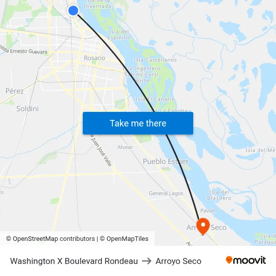 Washington X Boulevard Rondeau to Arroyo Seco map