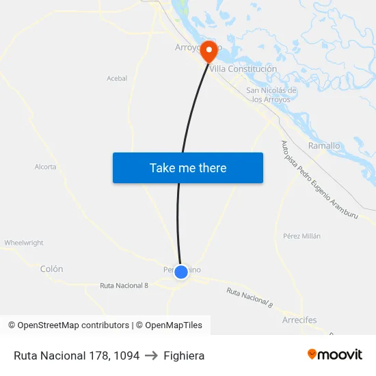 Ruta Nacional 178, 1094 to Fighiera map