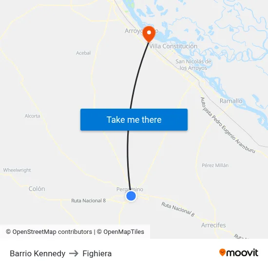 Barrio Kennedy to Fighiera map