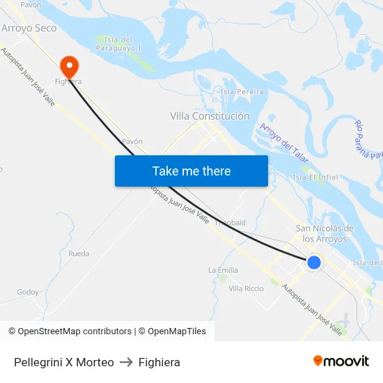 Pellegrini X Morteo to Fighiera map