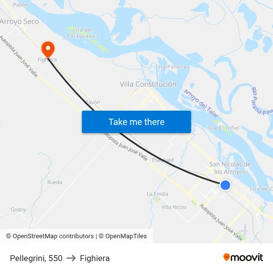 Pellegrini, 550 to Fighiera map