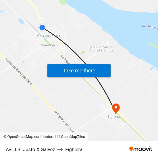 Av. J.B. Justo X Galvez to Fighiera map