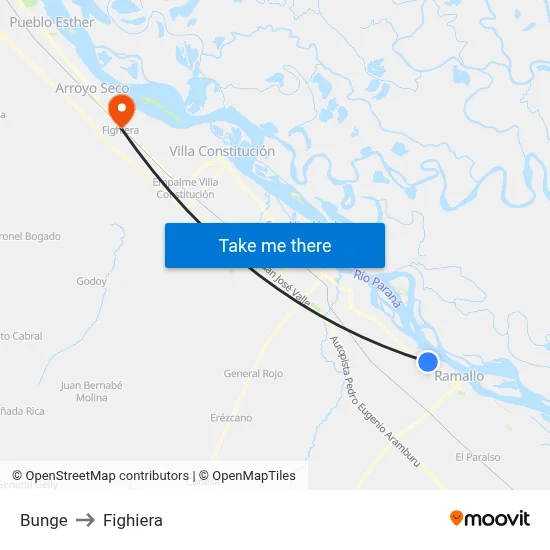 Bunge to Fighiera map
