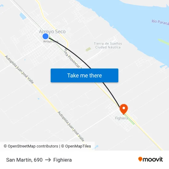 San Martín, 690 to Fighiera map