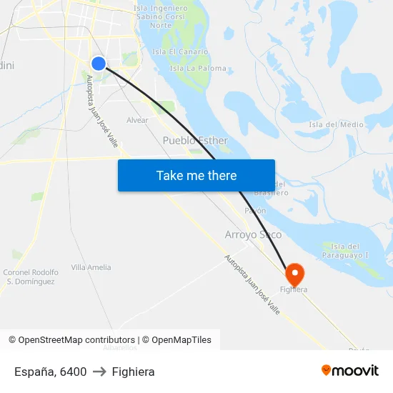 España, 6400 to Fighiera map