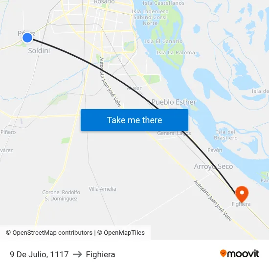 9 De Julio, 1117 to Fighiera map