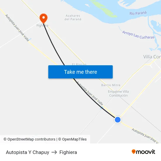 Autopista Y Chapuy to Fighiera map