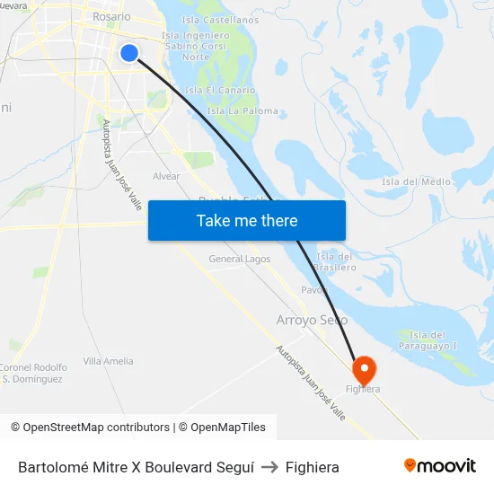 Bartolomé Mitre X Boulevard Seguí to Fighiera map